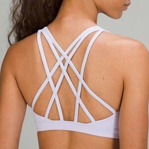 Lululemon FREE TO BE SERENE Sports Bra C/D Cup, Pastel Blue, 10